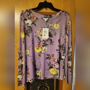 Love, Fire long sleeve mesh top with tank. Size 2x.  Nwt